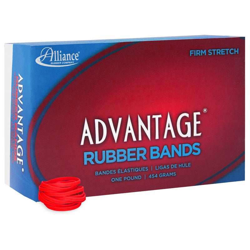 Alliance Rubber 96305 Advantage Rubber Bands Size #30, 1 lb Box Contains Approx. 1150 Bands (2" x 1/8", Red) - Image 2